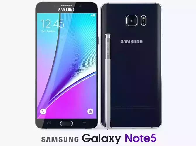 Samsung Galaxy Note 5 Black Sapphire 3D model