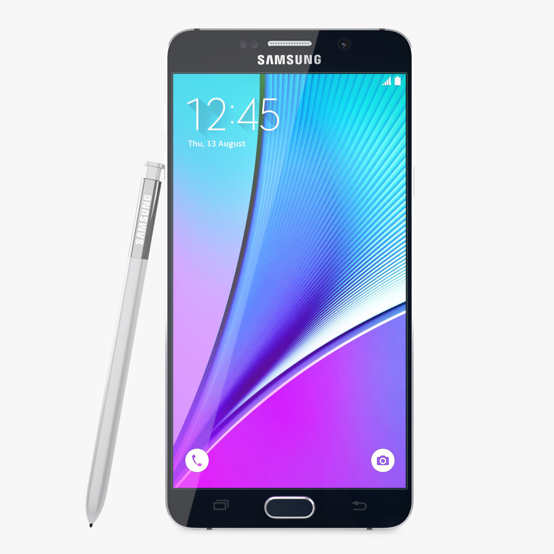Samsung Galaxy Note 5 Black Sapphire 3D model_5