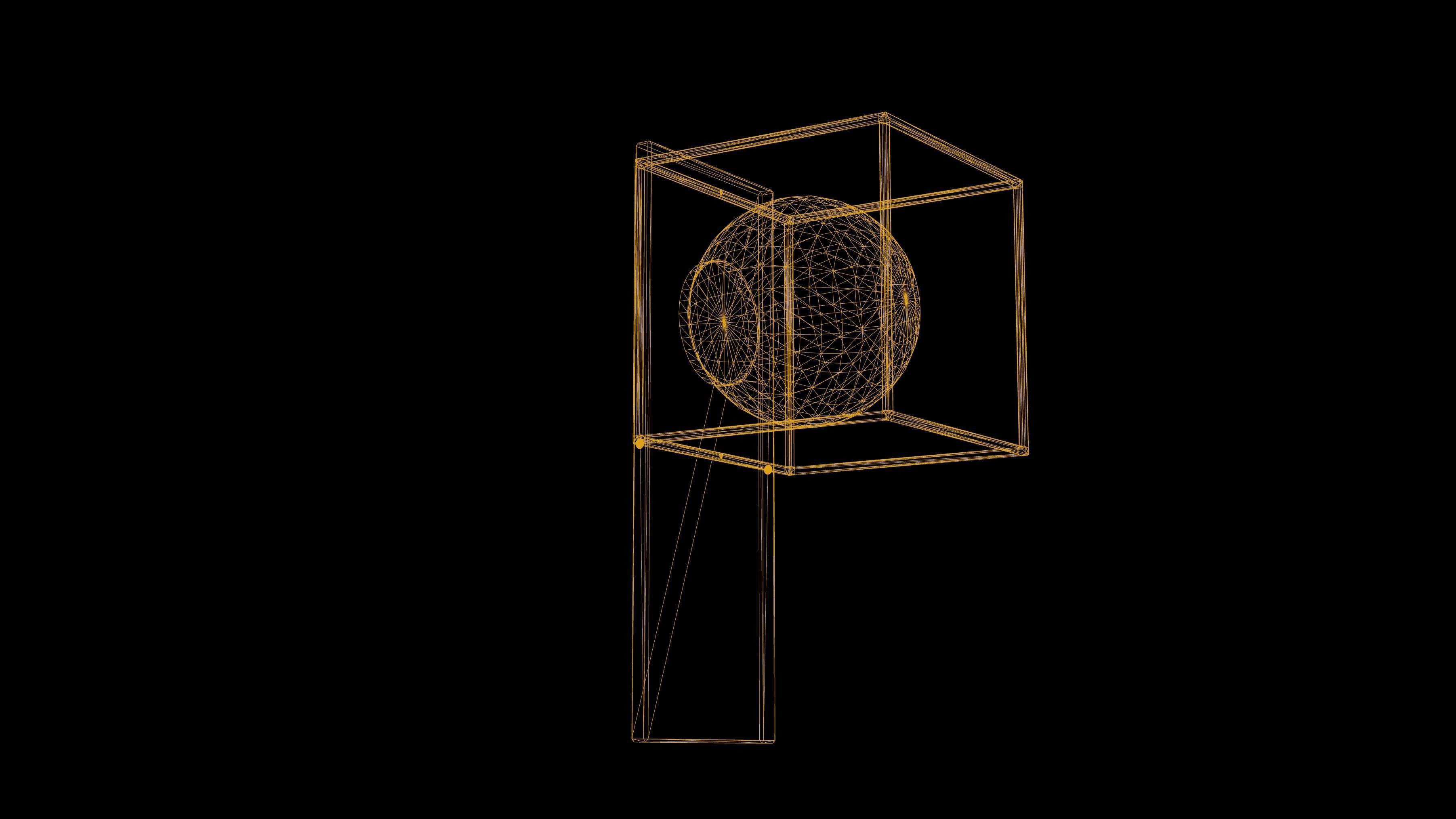 Table Lamp Low Poly Game Ready  Low-poly 3D model_5