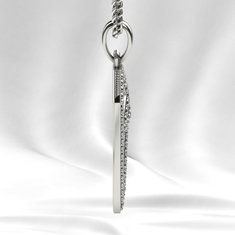 Diamond Shape Gold Pendant 3D print model_21