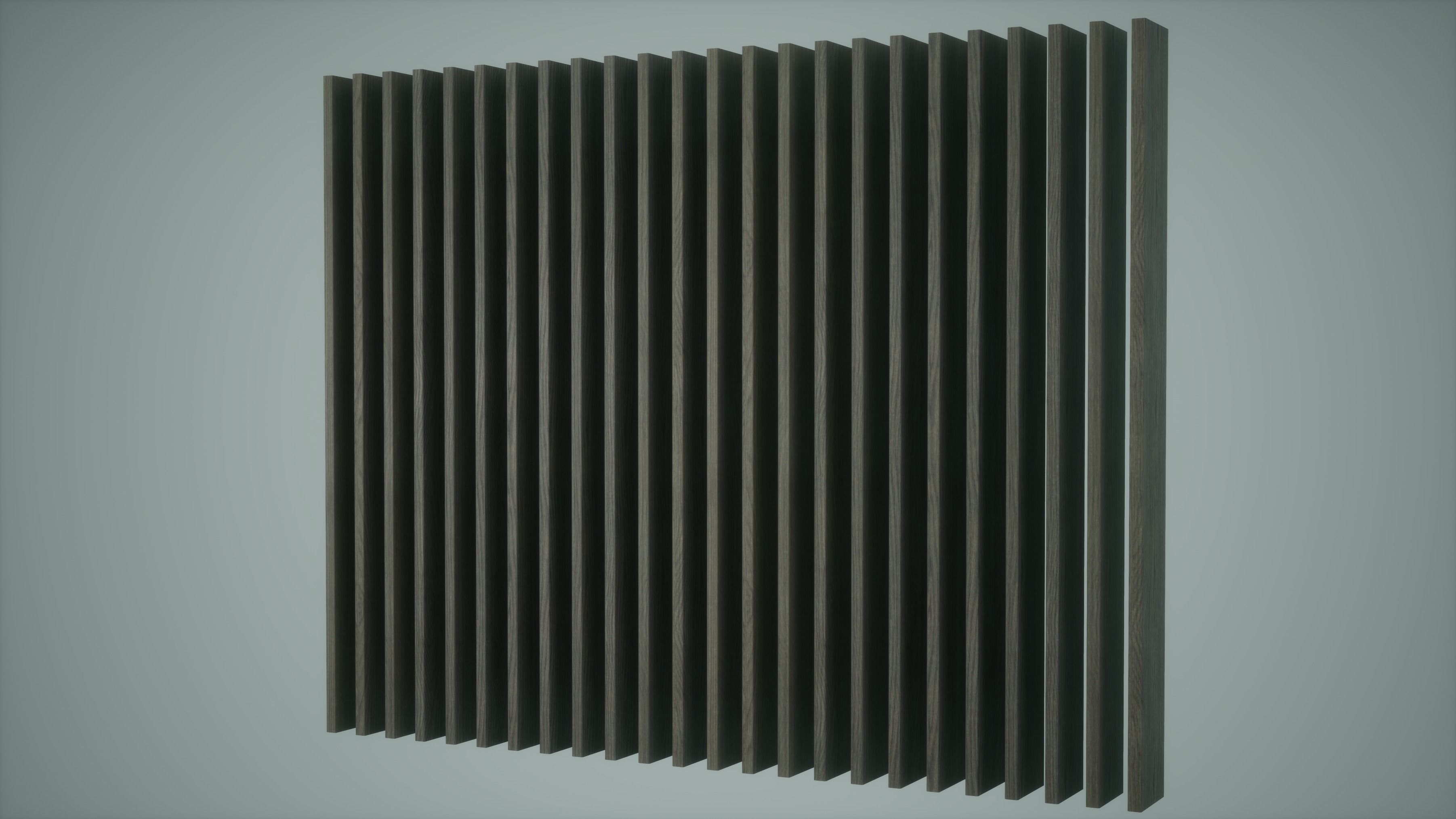 Wooden Partition Low Poly Game Ready  Low-poly 3D model_2