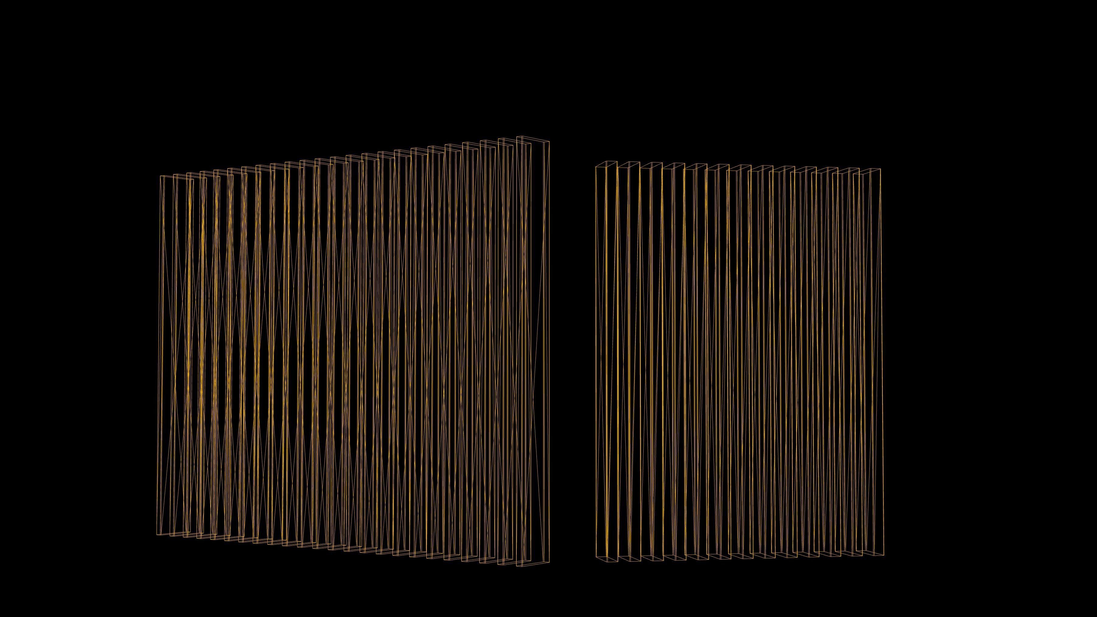 Wooden Partition Low Poly Game Ready  Low-poly 3D model_3