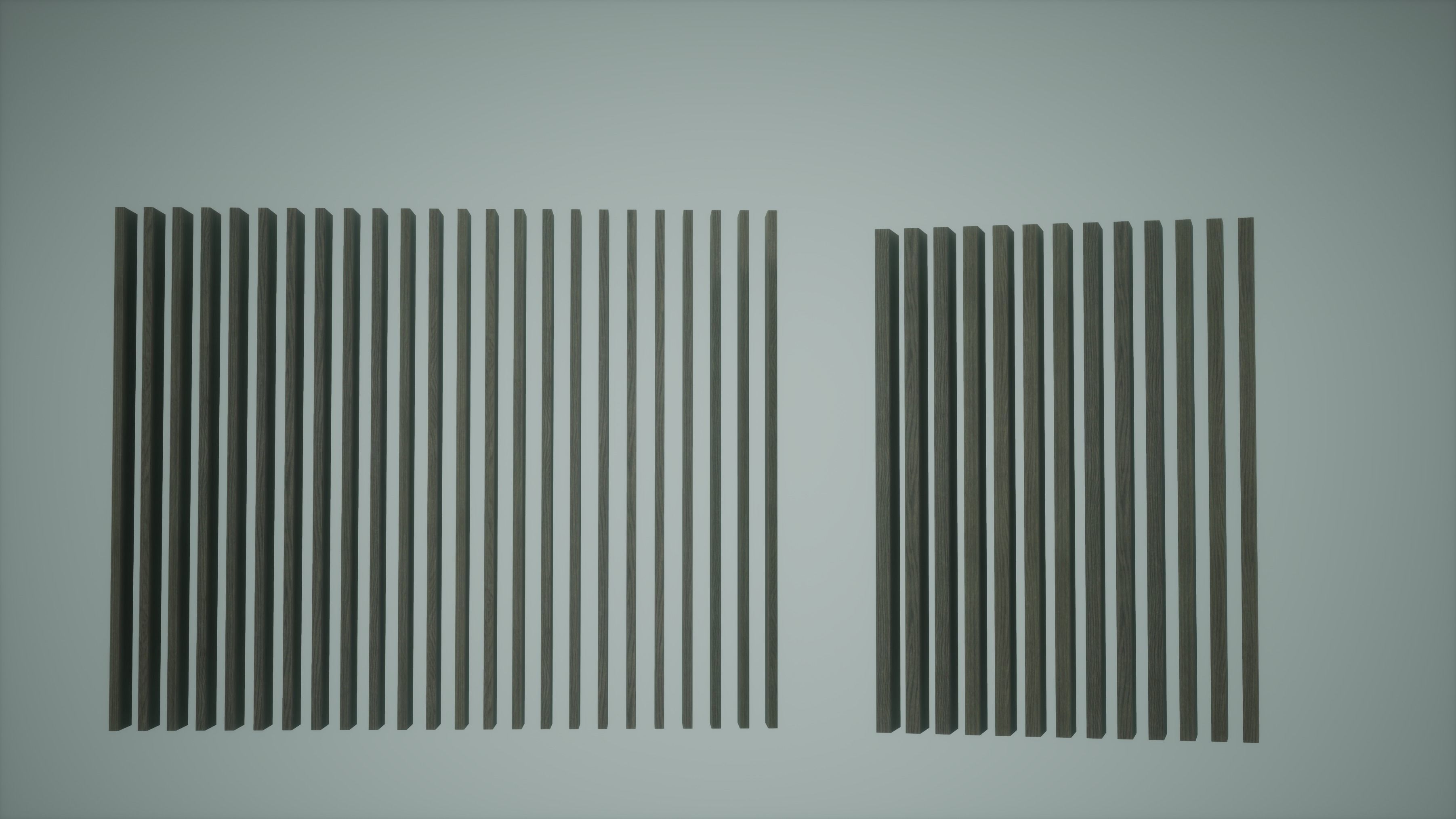 Wooden Partition Low Poly Game Ready  Low-poly 3D model_1