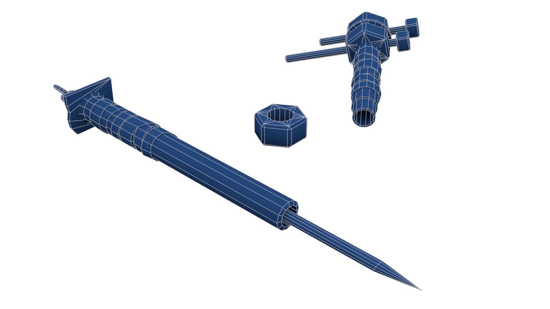 Homemade Melee Weapons Low-poly 3D model_21