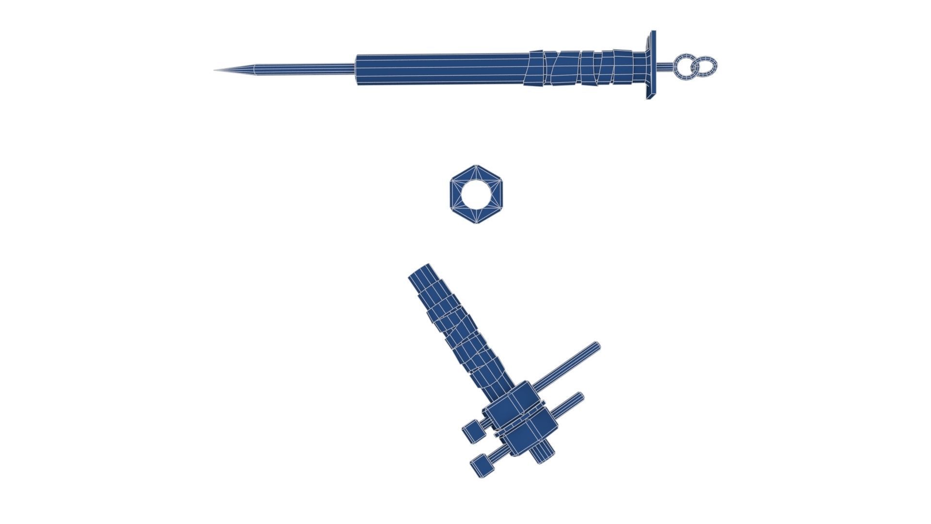 Homemade Melee Weapons Low-poly 3D model_24
