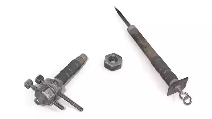 Homemade Melee Weapons Low-poly 3D model