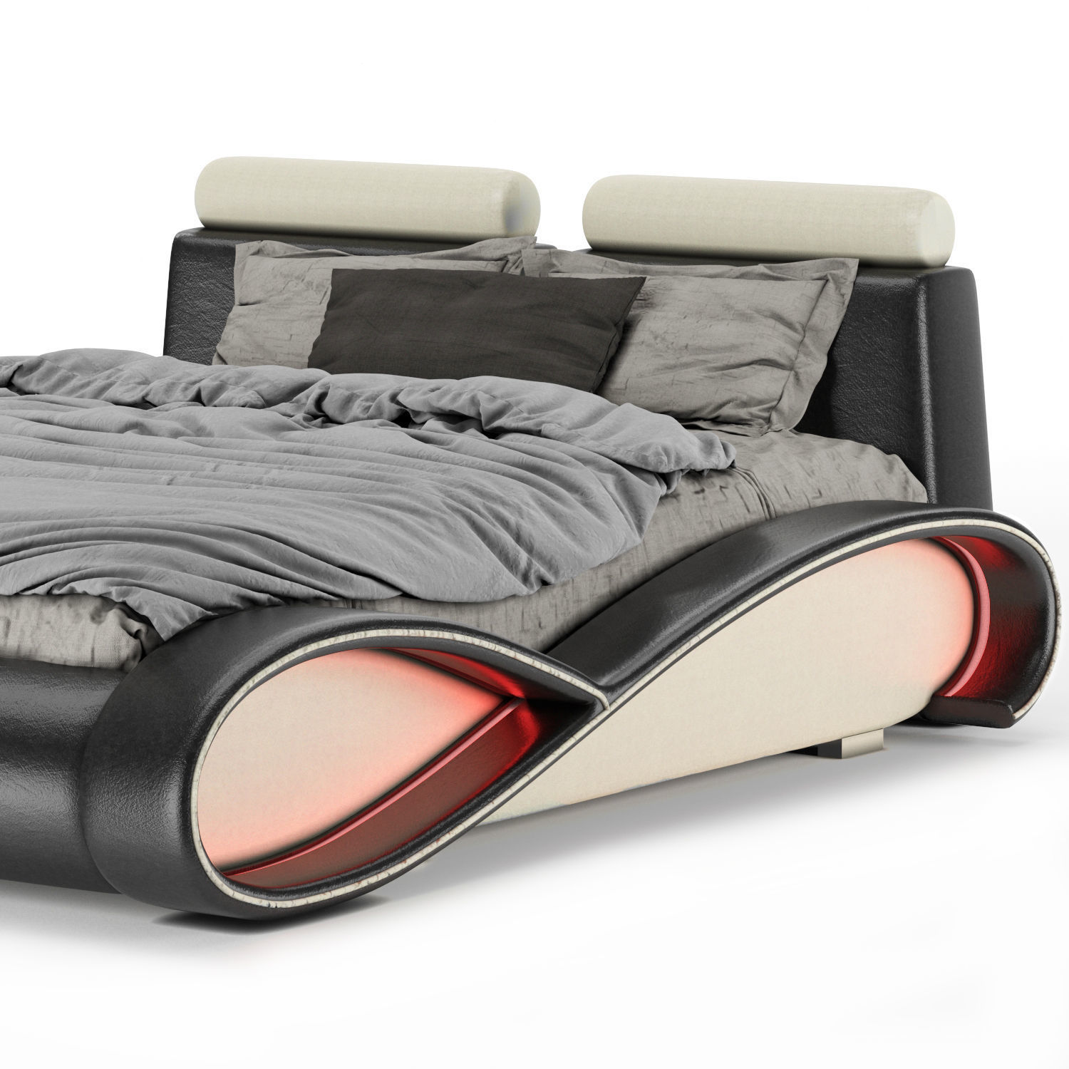 Leather Bed 3D model_4