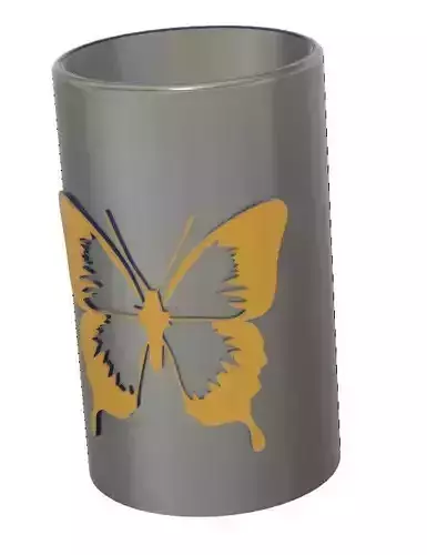 vases butterfly candle holder 3D print model