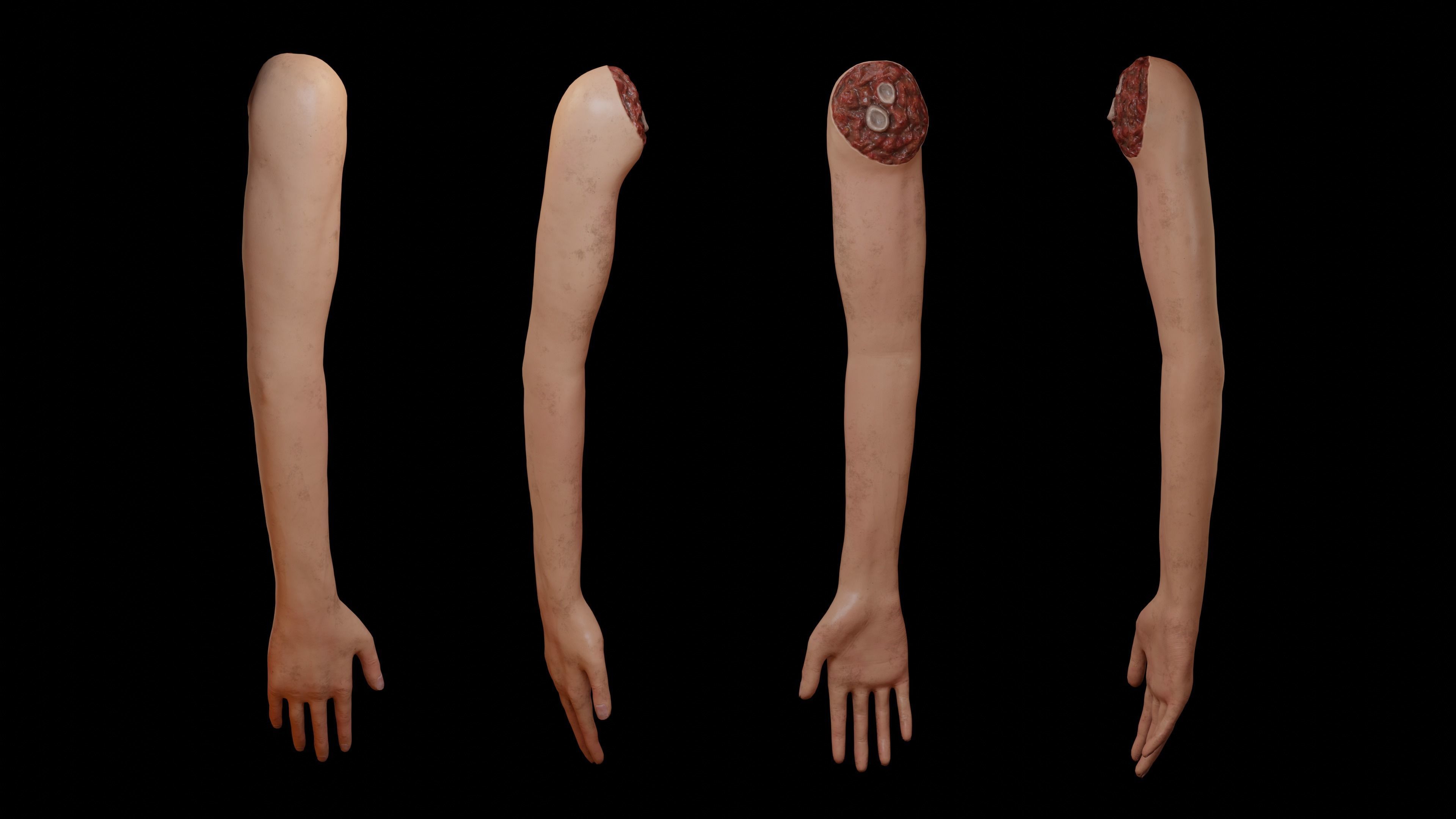 Severed Arm - Rigged Low-poly 3D model_2