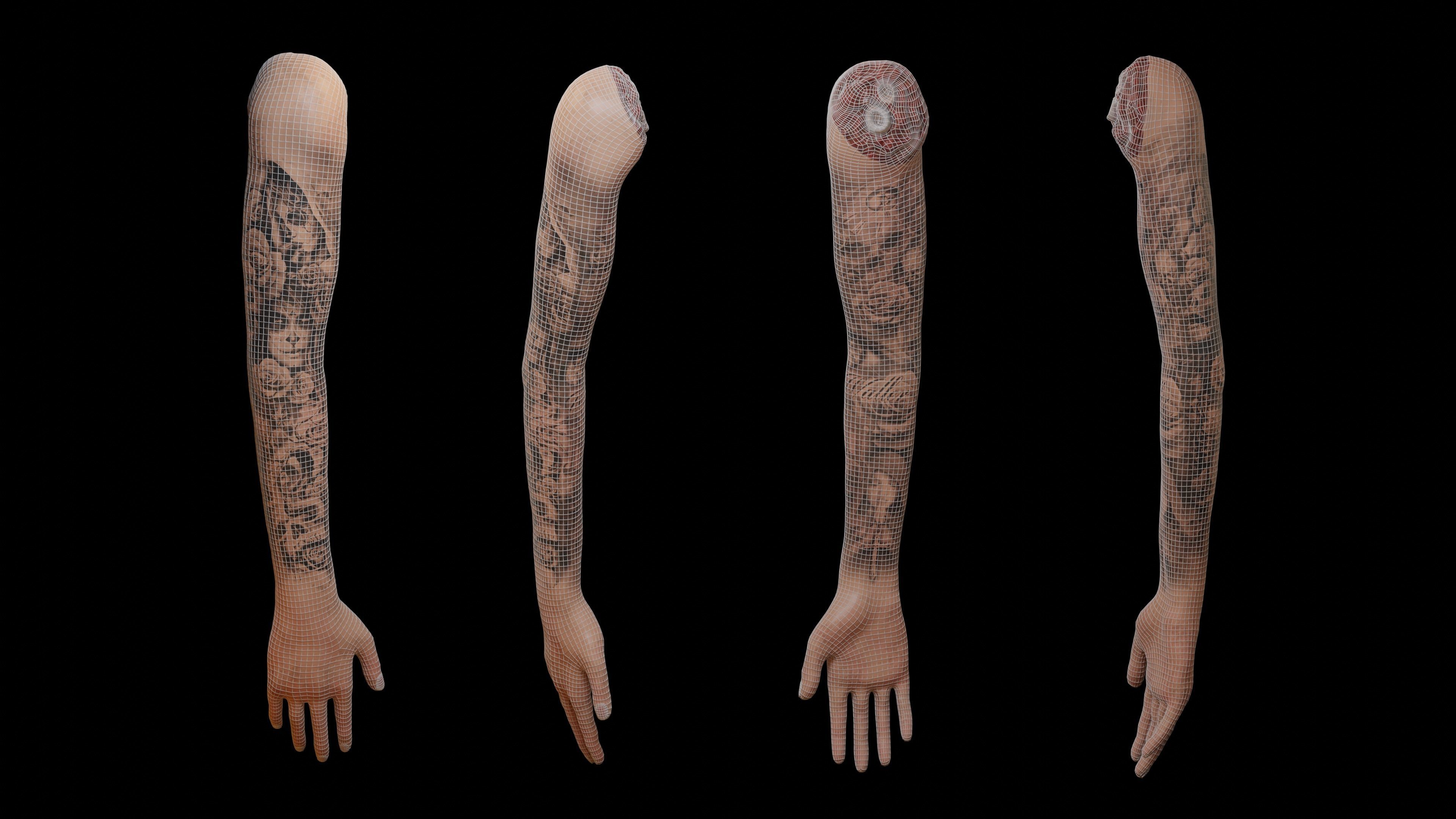 Severed Arm - Rigged Low-poly 3D model_8