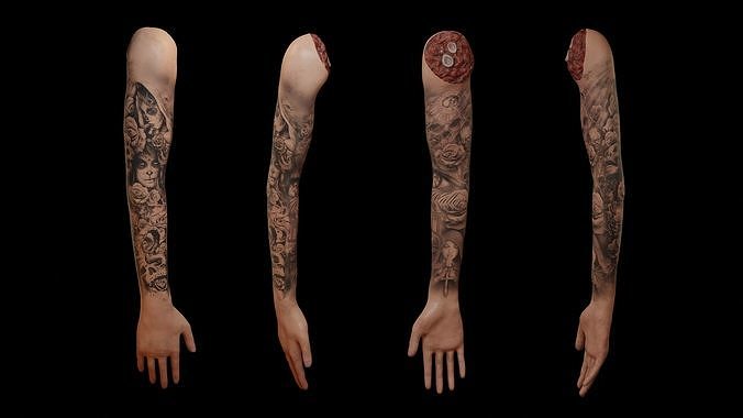 Severed Arm - Rigged Low-poly 3D model