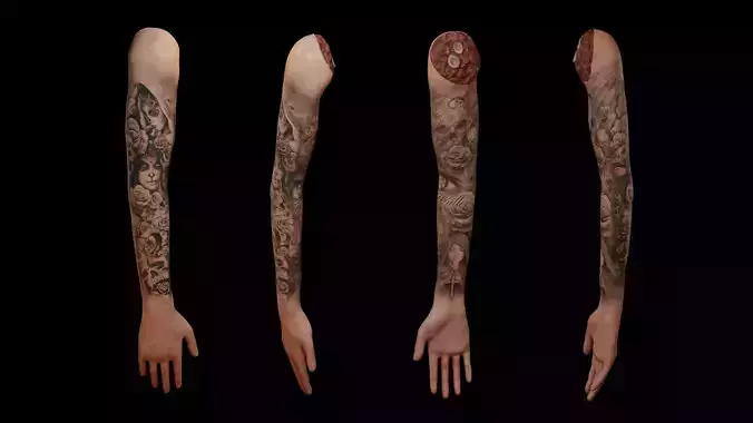 Severed Arm - Rigged Low-poly 3D model