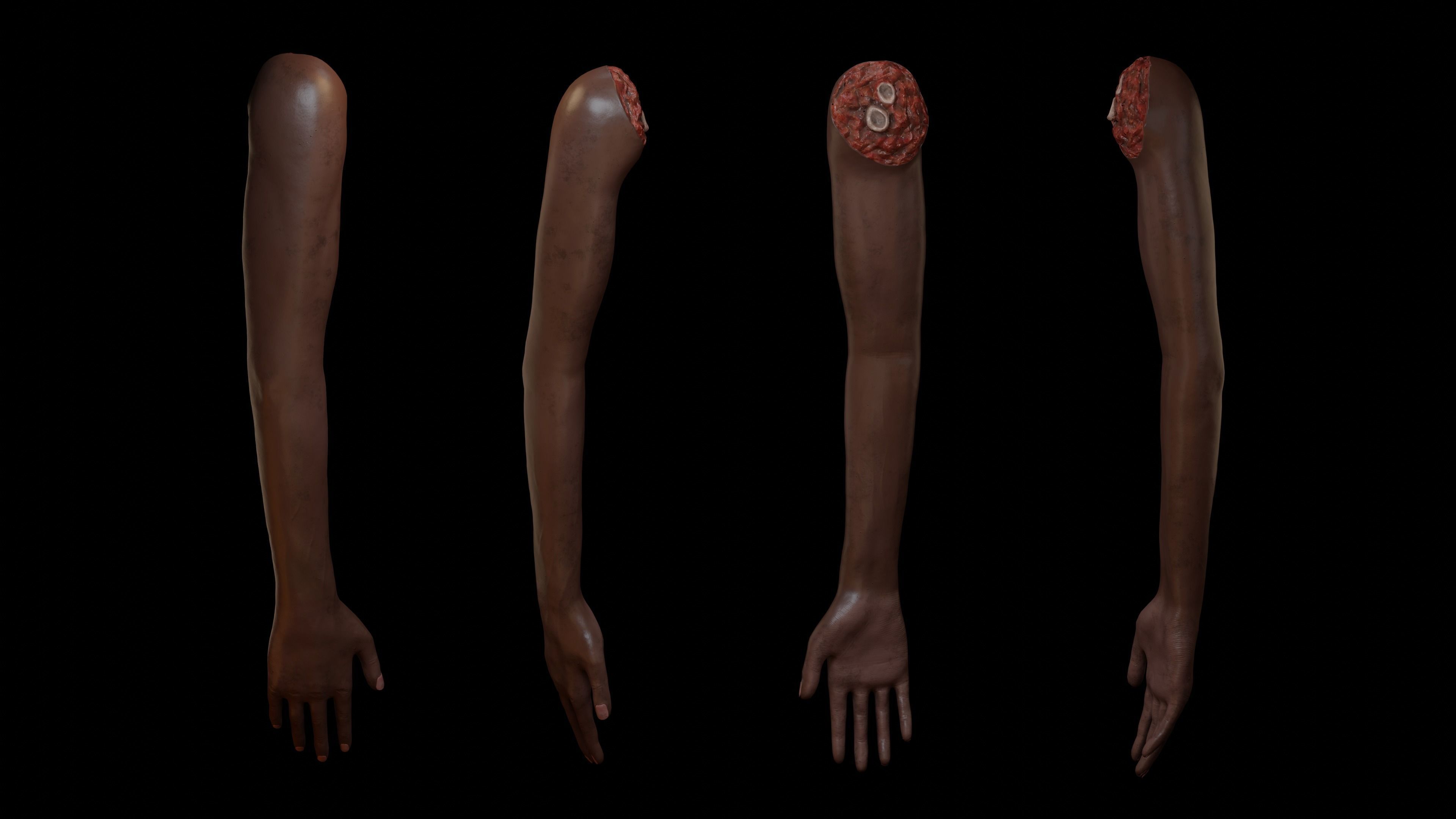 Severed Arm - Rigged Low-poly 3D model_3