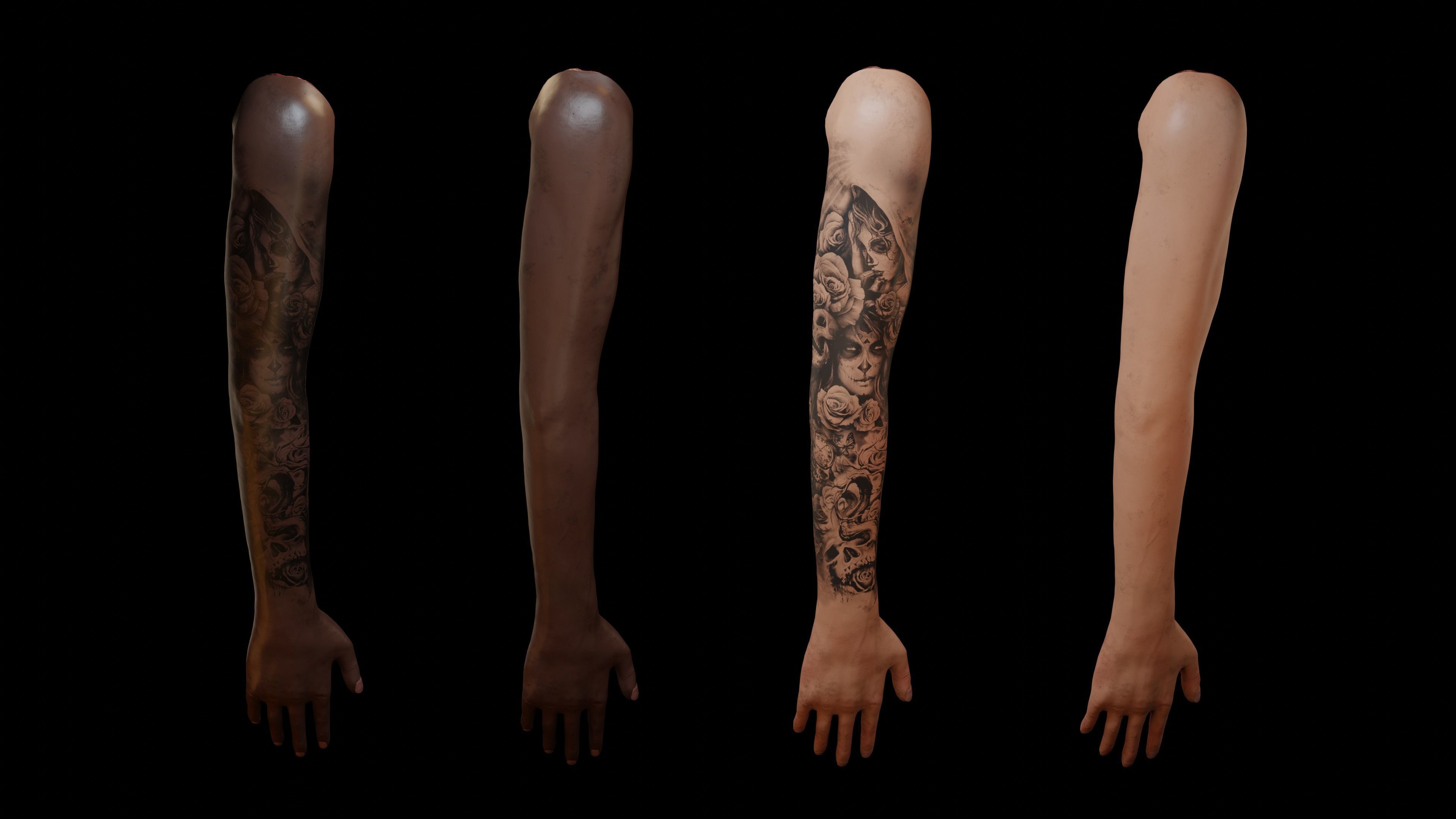 Severed Arm - Rigged Low-poly 3D model_6