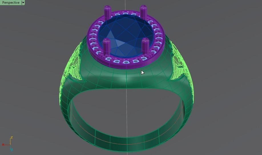 snake wings ring 3D print model_11