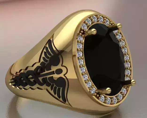 snake wings ring 3D print model