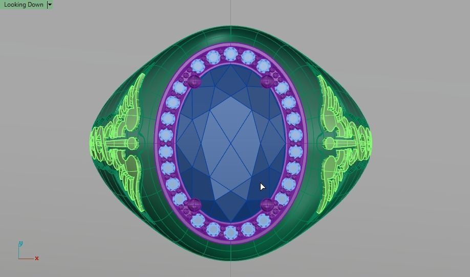 snake wings ring 3D print model_15