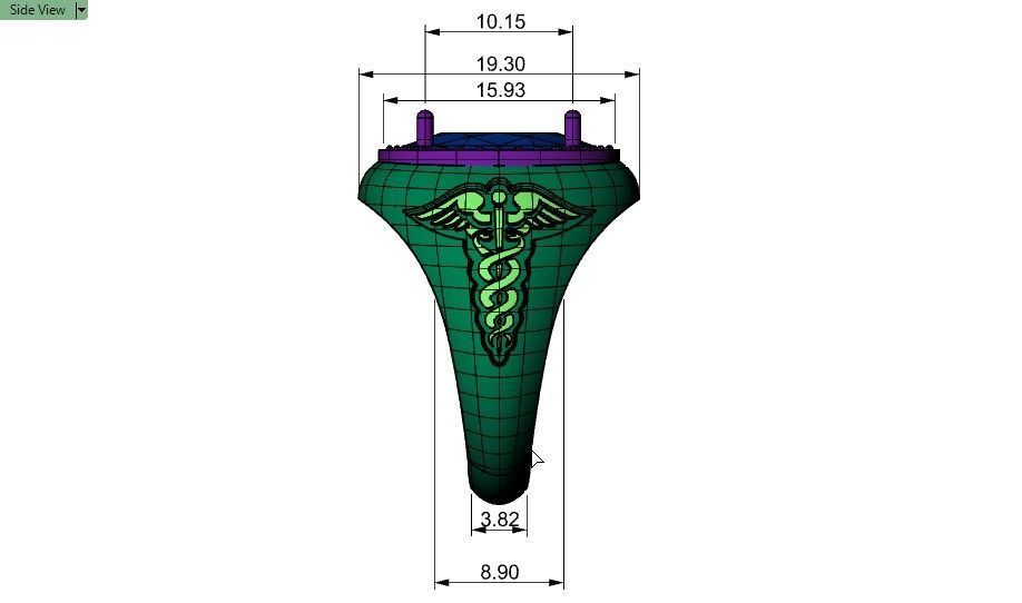 snake wings ring 3D print model_14