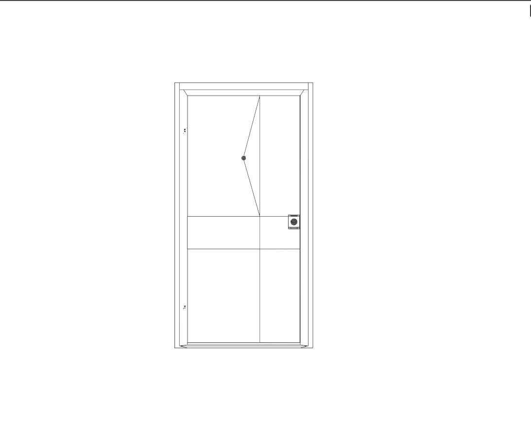 Modern Entrance Metal Wooden Door Low-poly 3D model_11