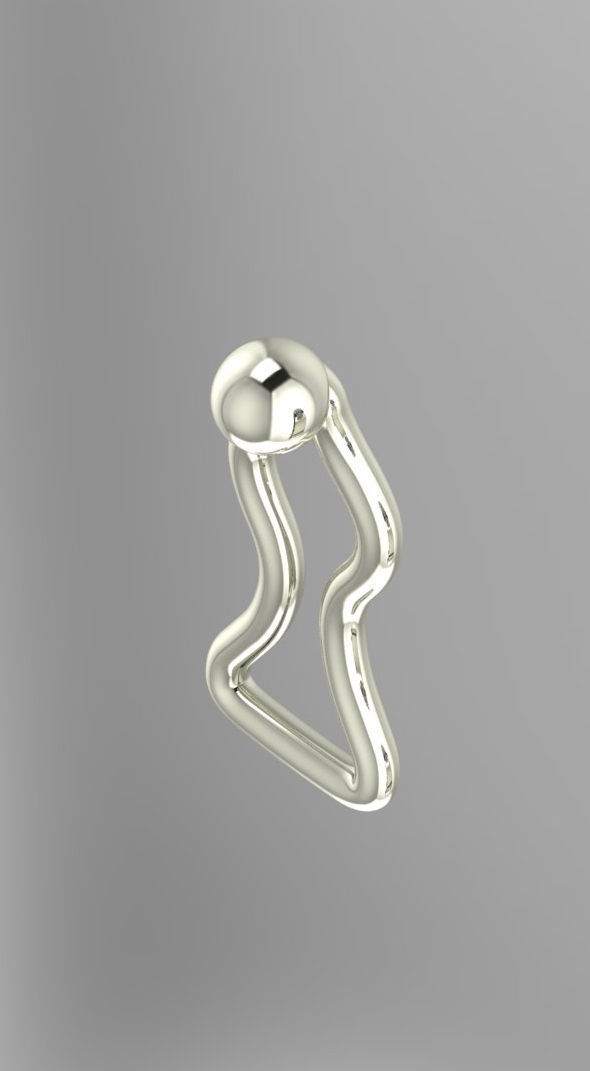 Bracelet 2 silver bangle with diamonds 3D print model_9