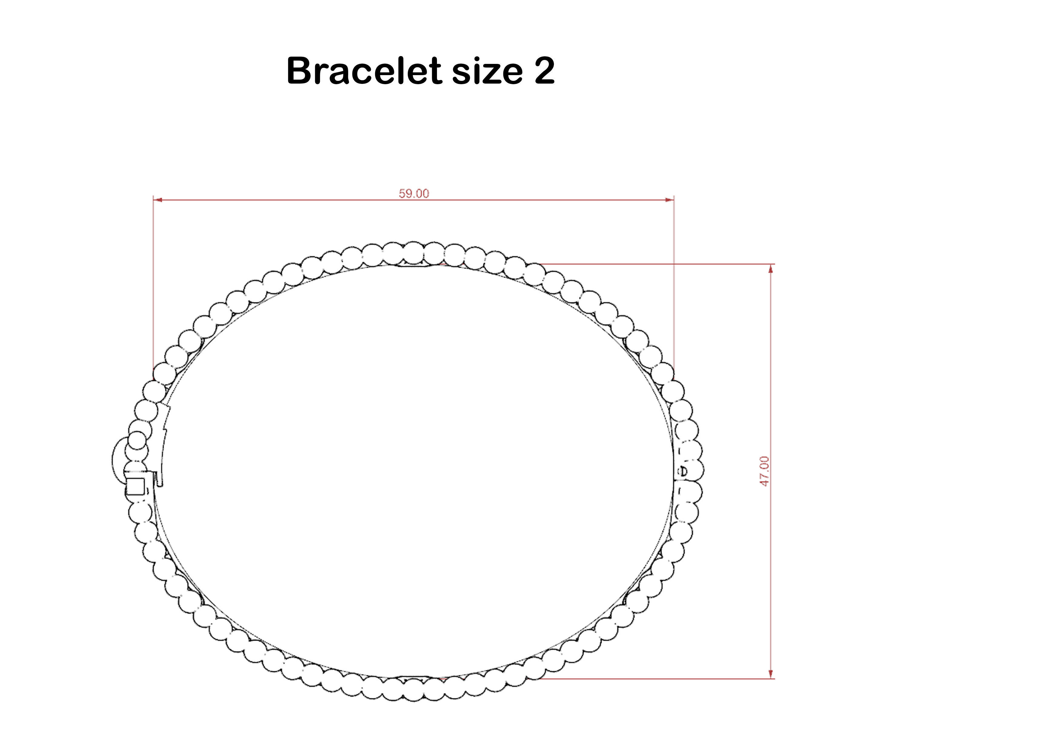 Bracelet 2 silver bangle with diamonds 3D print model_12