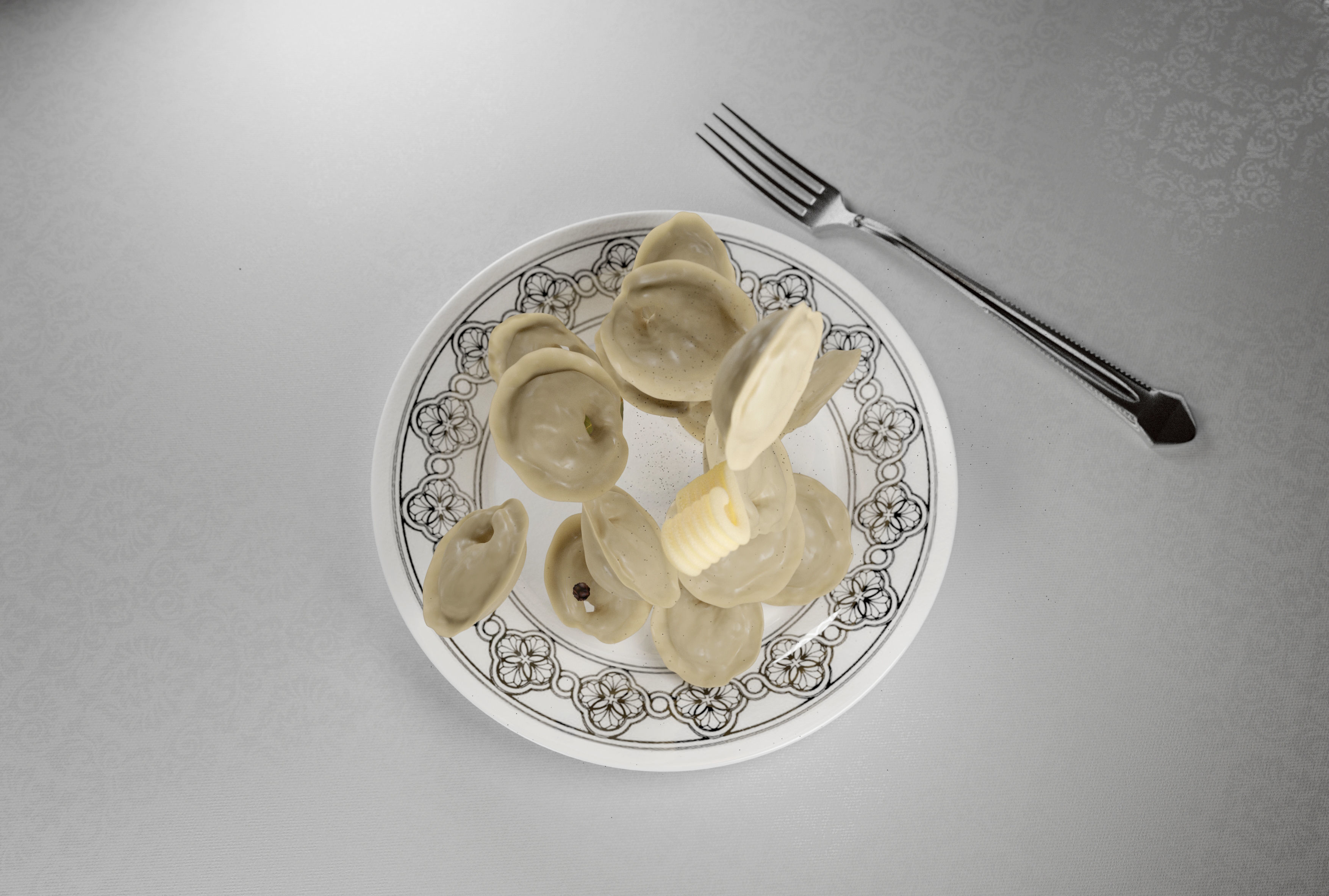 Syberian dumplings 3D model 3D model_3