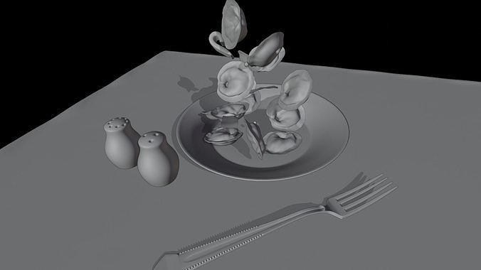 Syberian dumplings 3D model 3D model