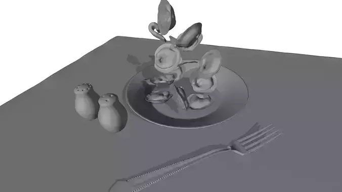 Syberian dumplings 3D model 3D model