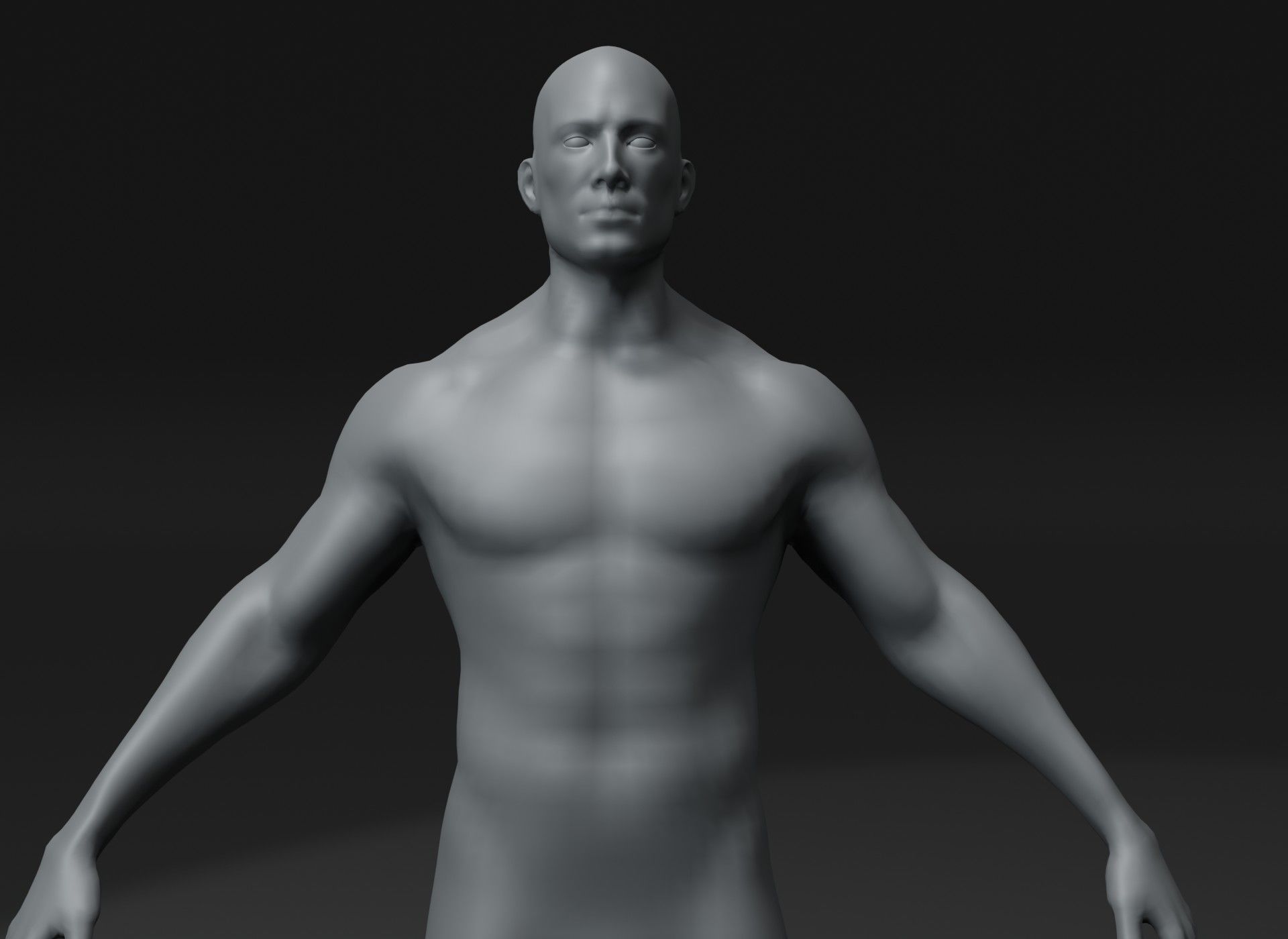 Human Body Base Mesh 3D Model Family Pack 20k Polygons Low-poly 3D model_21