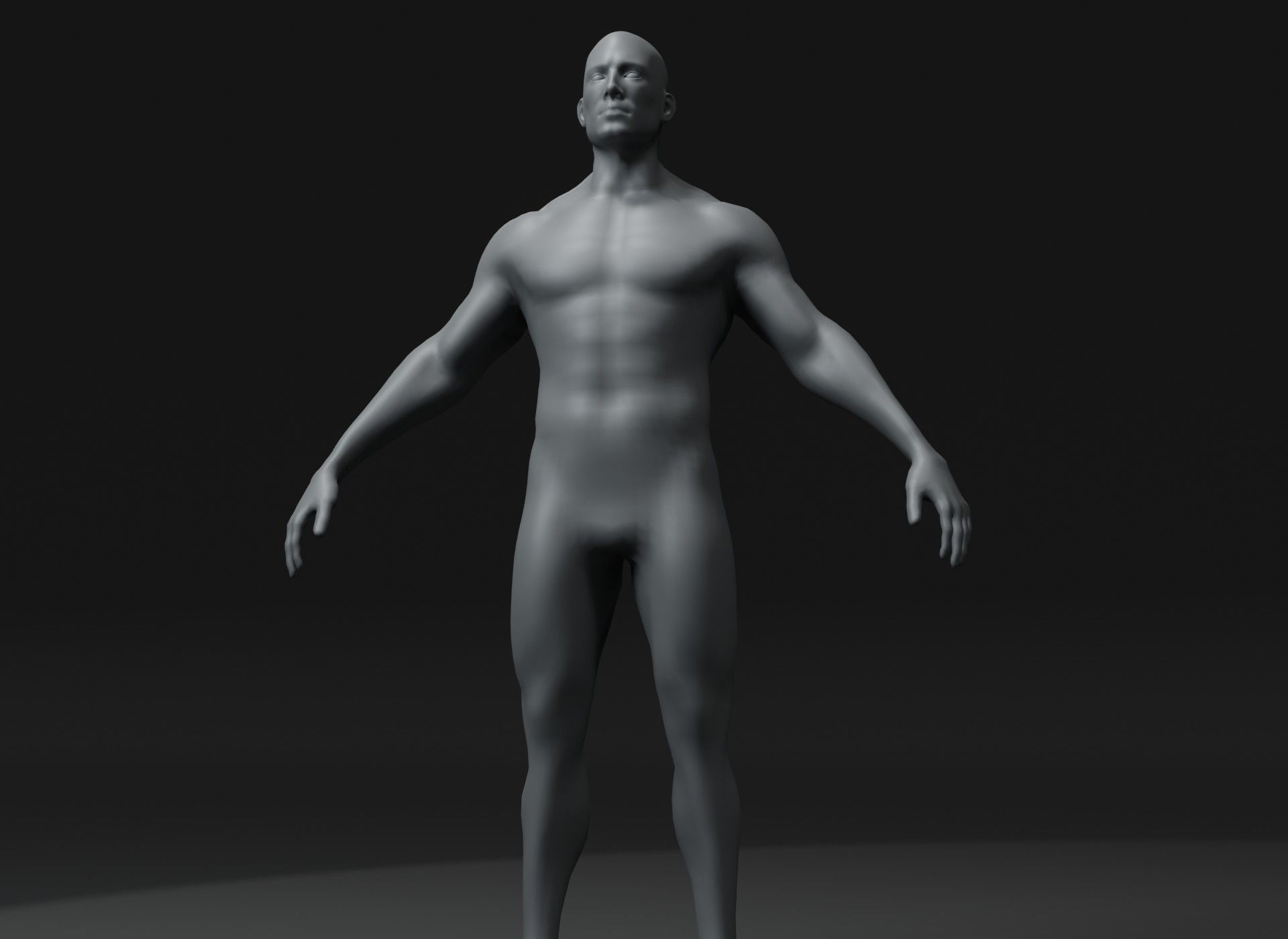 Human Body Base Mesh 3D Model Family Pack 20k Polygons Low-poly 3D model_24