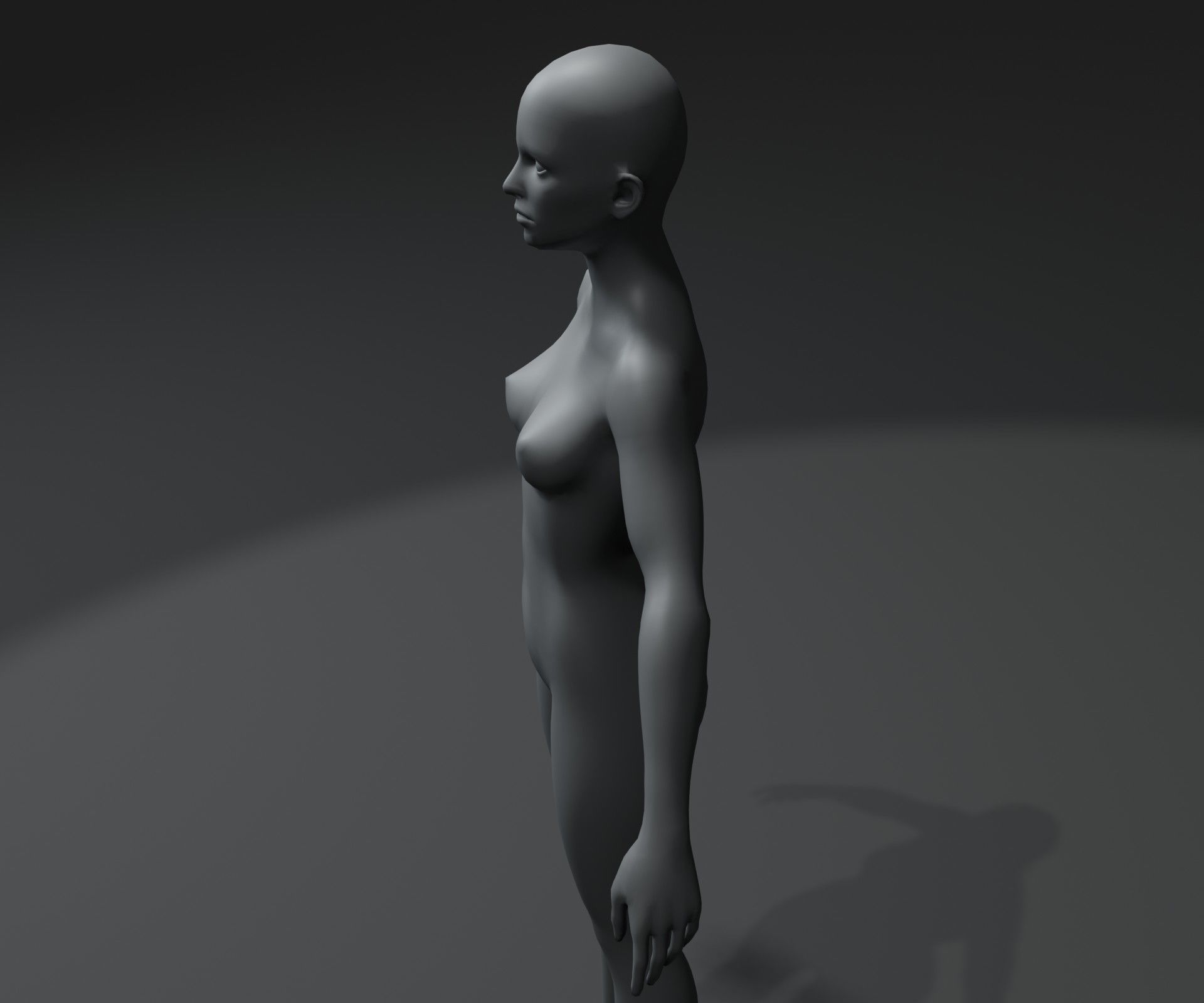 Human Body Base Mesh 3D Model Family Pack 20k Polygons Low-poly 3D model_28