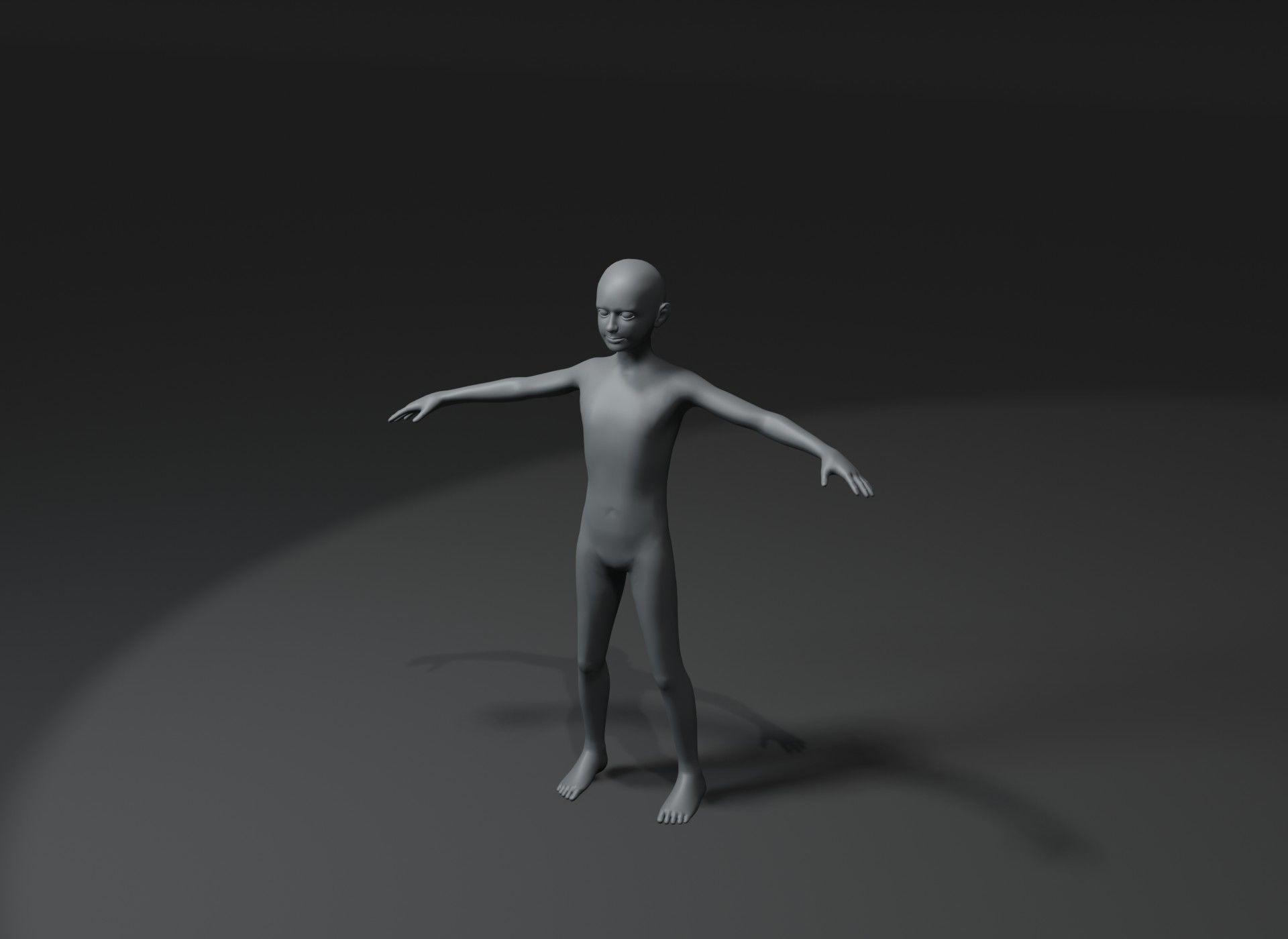 Human Body Base Mesh 3D Model Family Pack 20k Polygons Low-poly 3D model_62