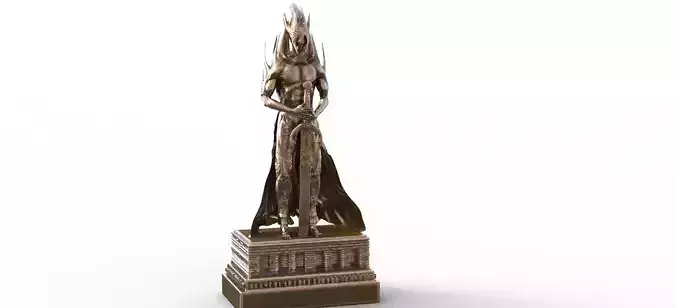 Wood elf deity statue 3D model