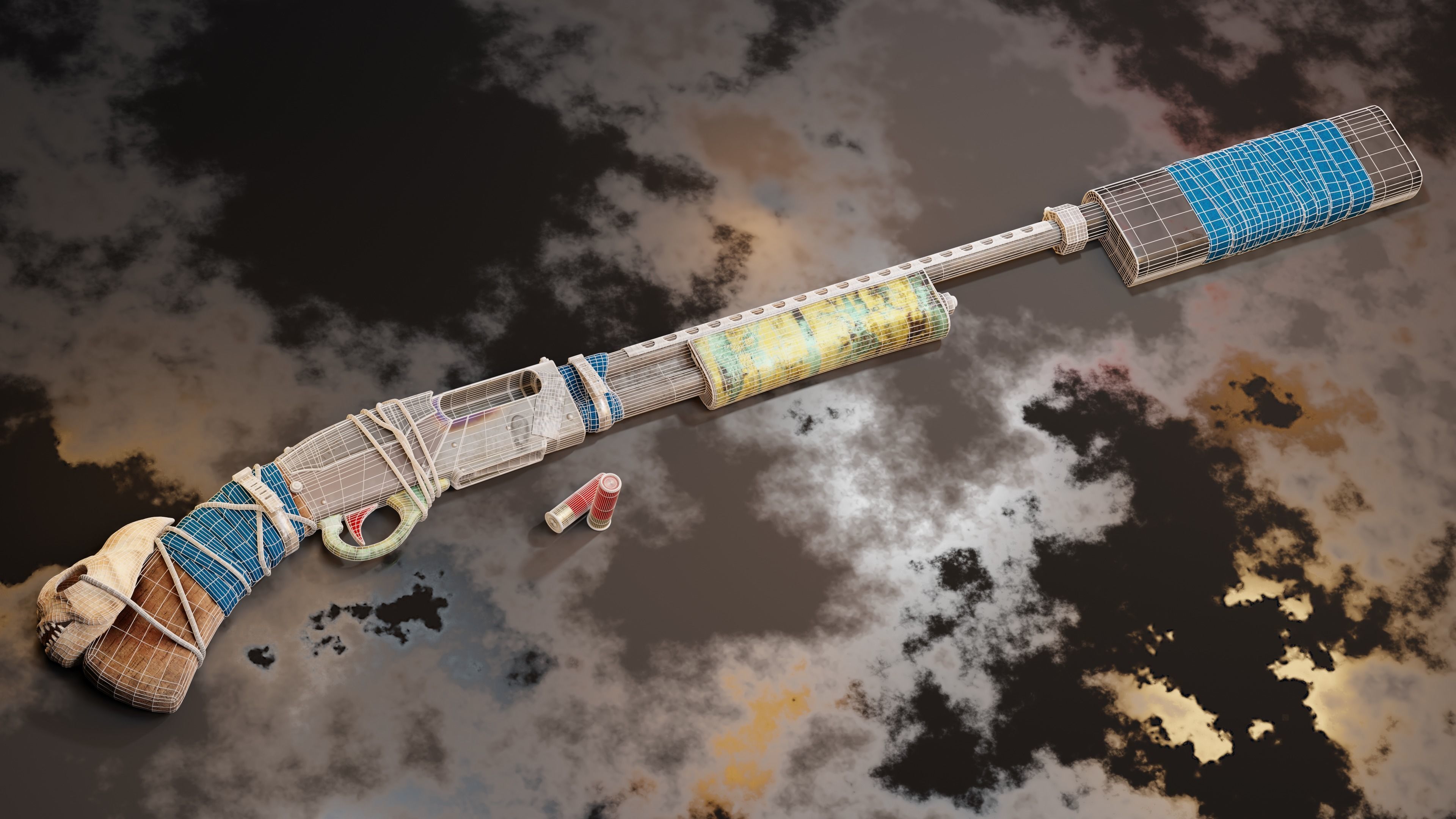 Shotgun Apocalyptic Free low-poly 3D model_6