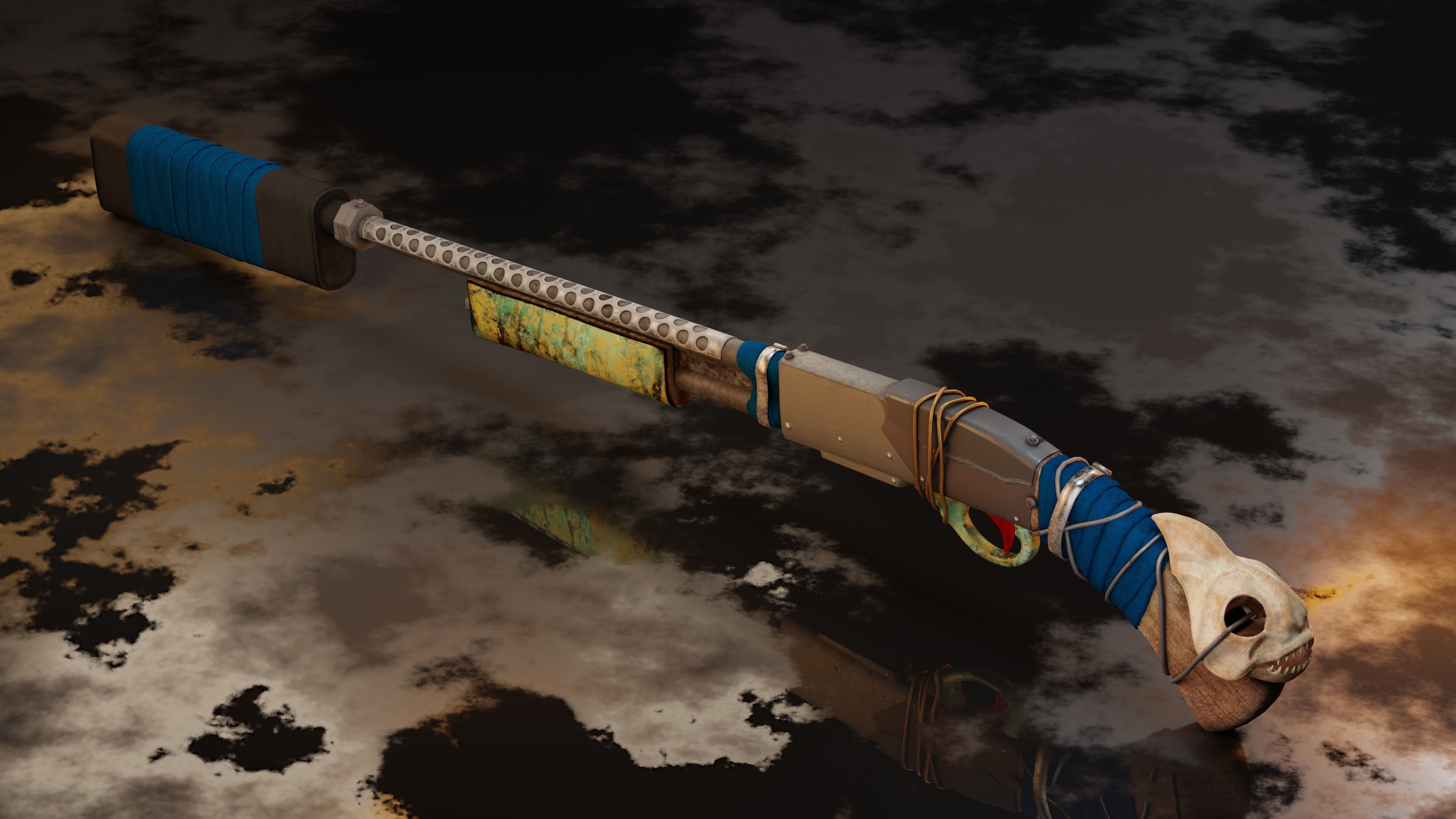 Shotgun Apocalyptic Free low-poly 3D model_3