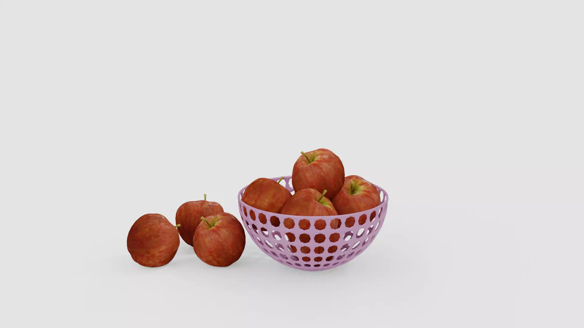 Apple with egg Free low-poly 3D model