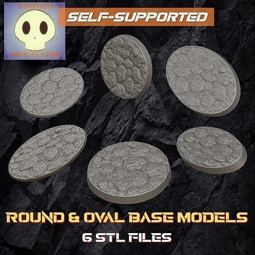 Rock ground base set 2 3D print model