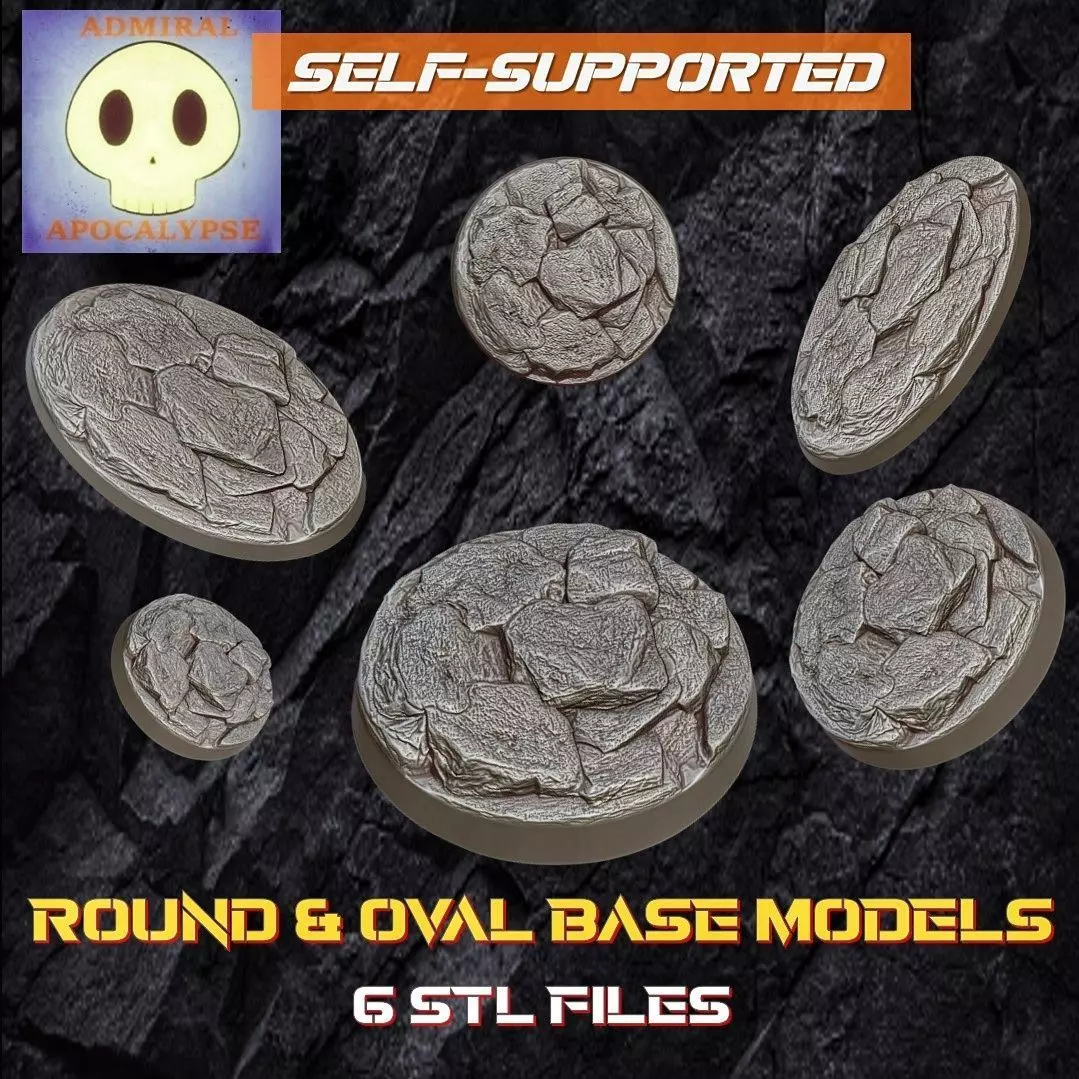 Rock ground base set 3 3D print model