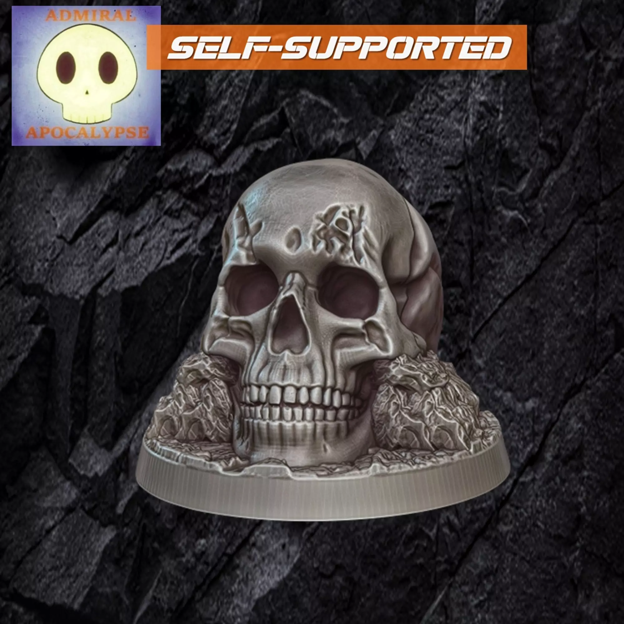 Skull on the Rocks 3D print model