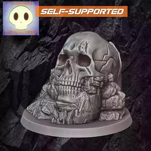 Rock Skull Pillar 60mm round base
