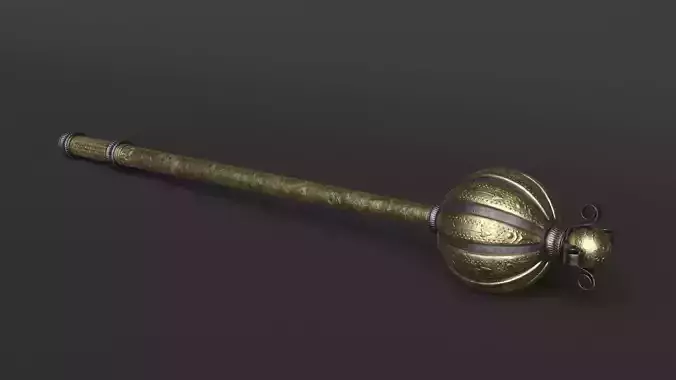 Skepter golden sword 3D model