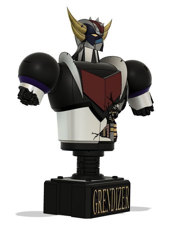 grendizer battle damage bust 3d printing model 3D print model_2