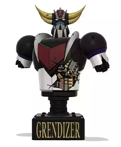 grendizer battle damage bust 3d printing model