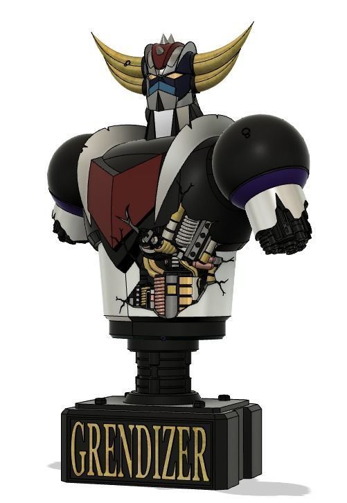 grendizer battle damage bust 3d printing model 3D print model_1