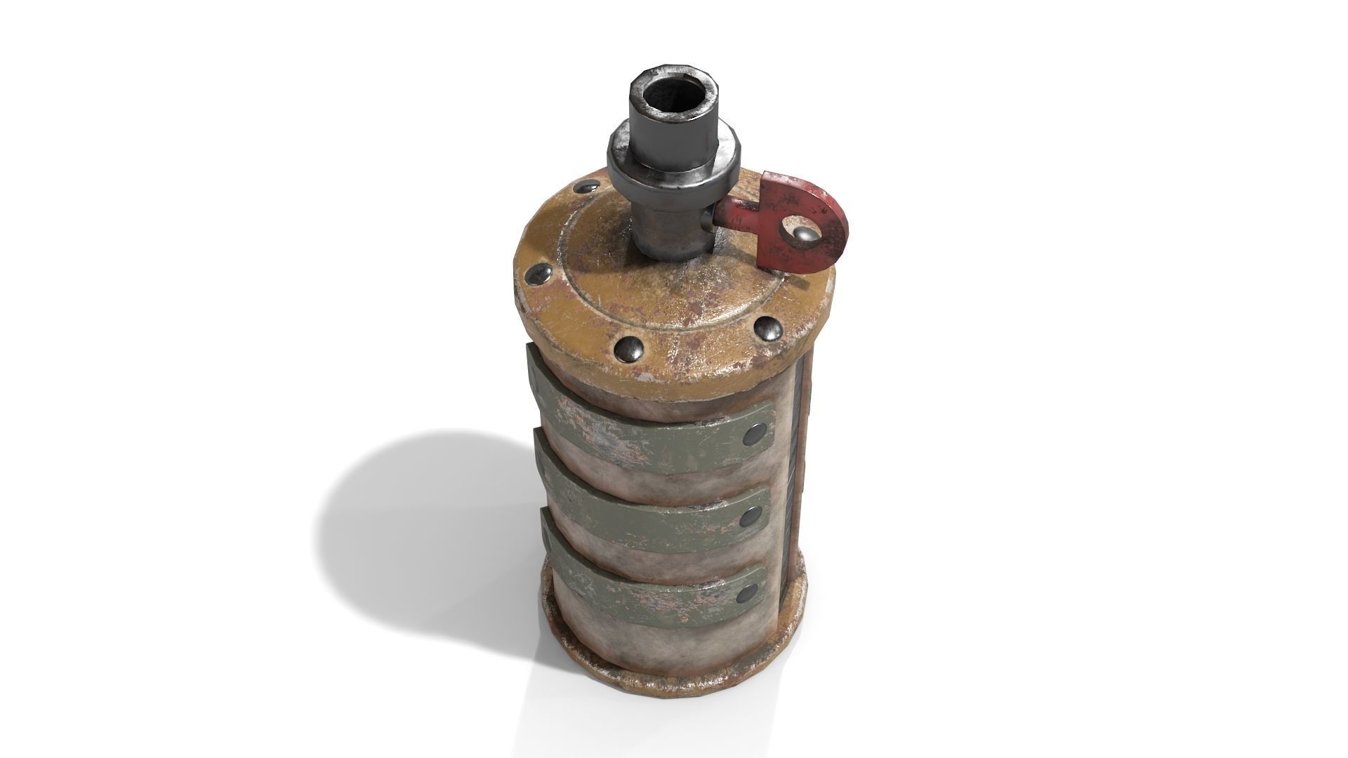 Homemade Grenade Low-poly 3D model_2