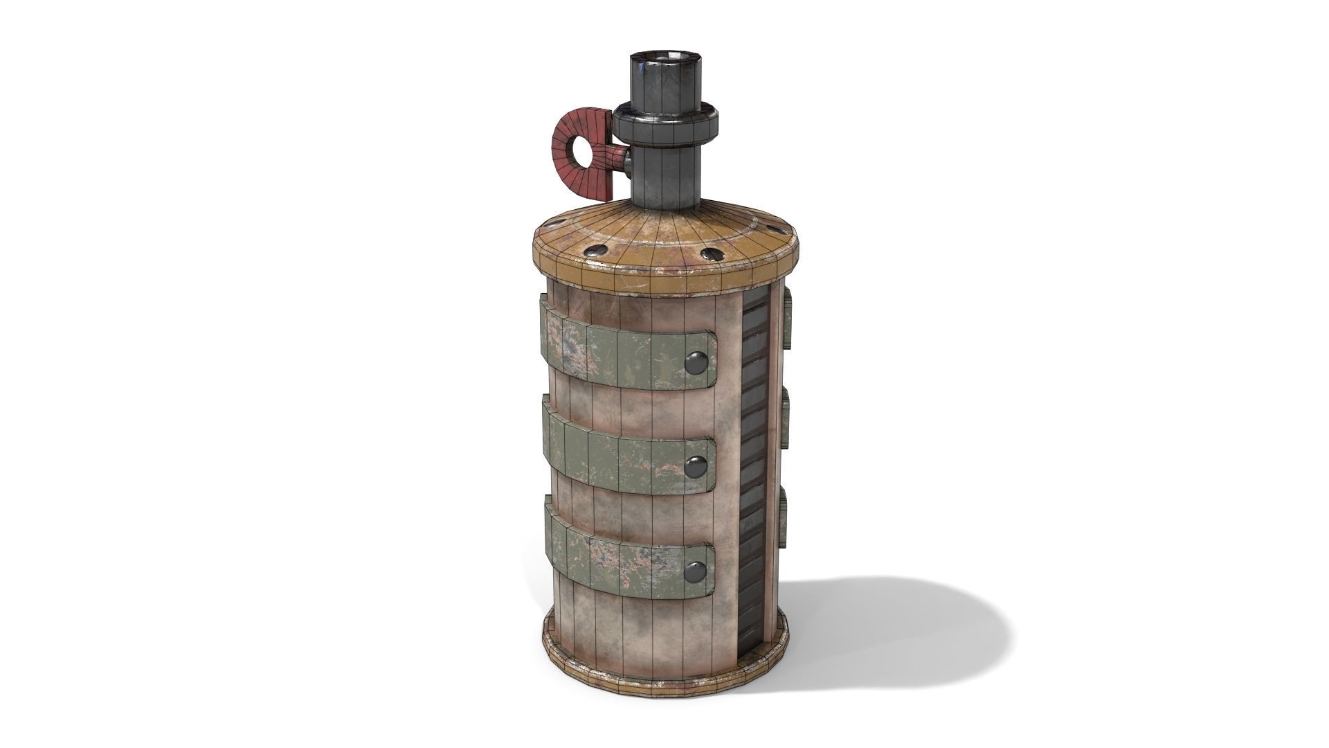 Homemade Grenade Low-poly 3D model_11