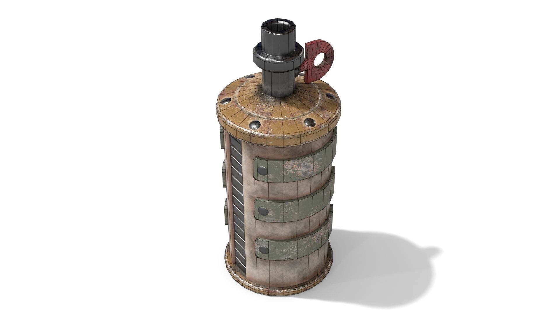 Homemade Grenade Low-poly 3D model_18