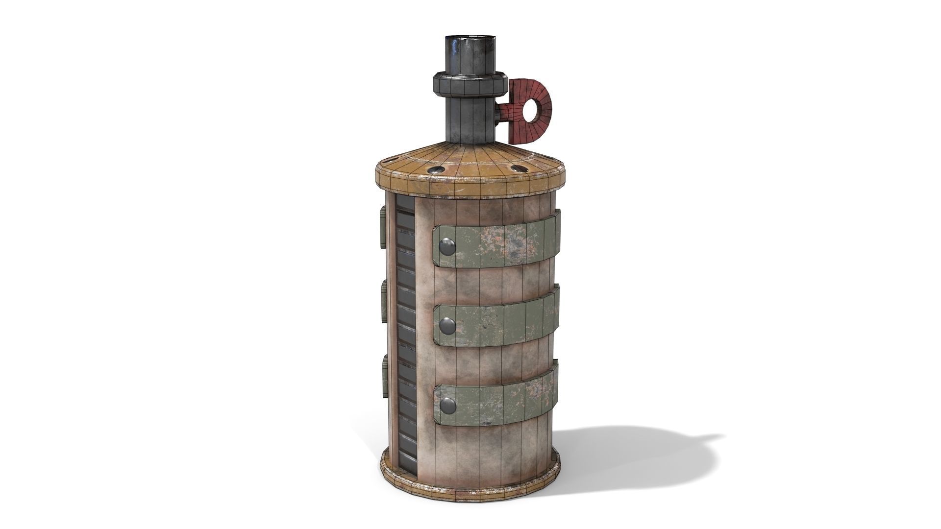 Homemade Grenade Low-poly 3D model_13