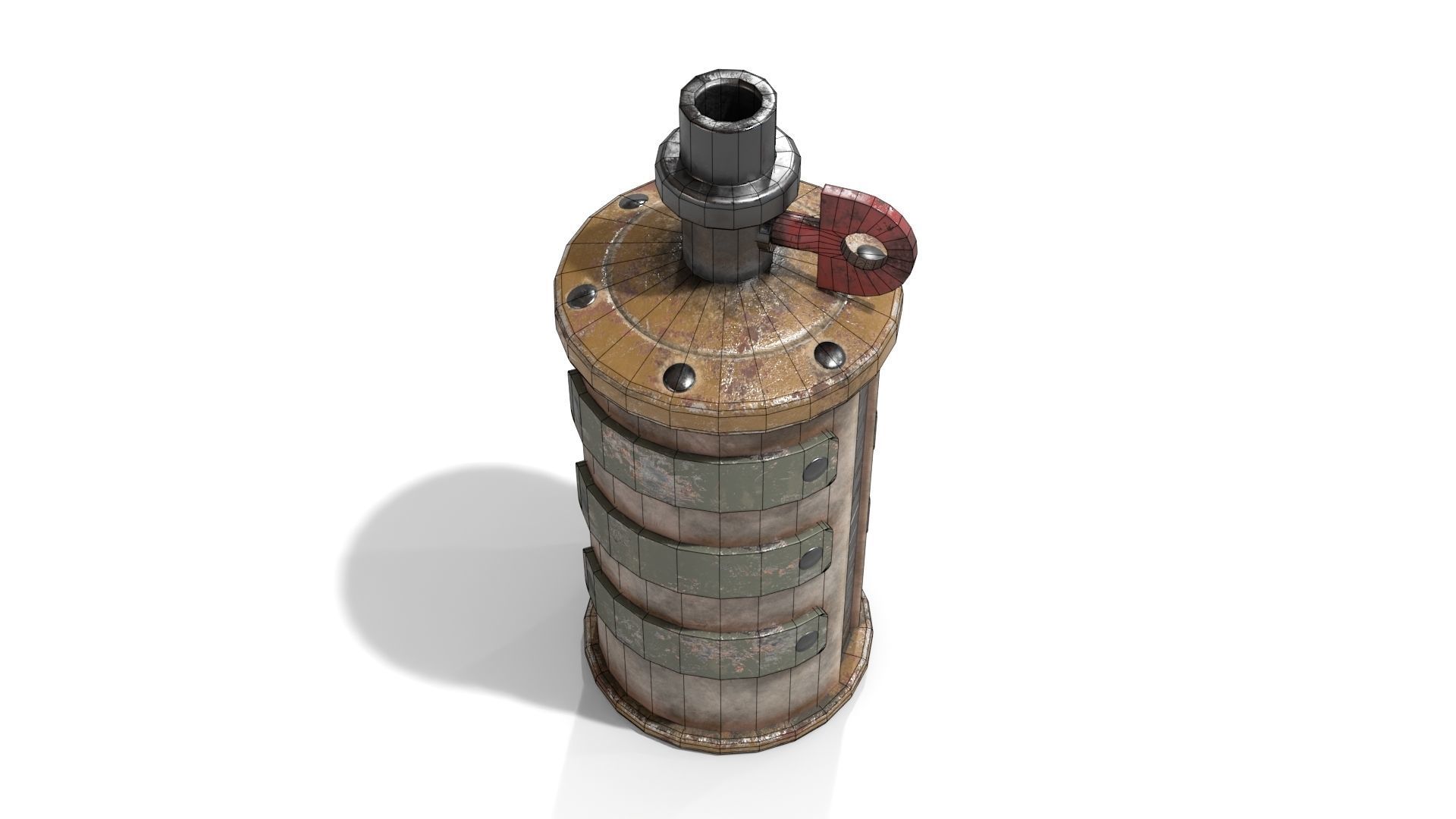 Homemade Grenade Low-poly 3D model_12