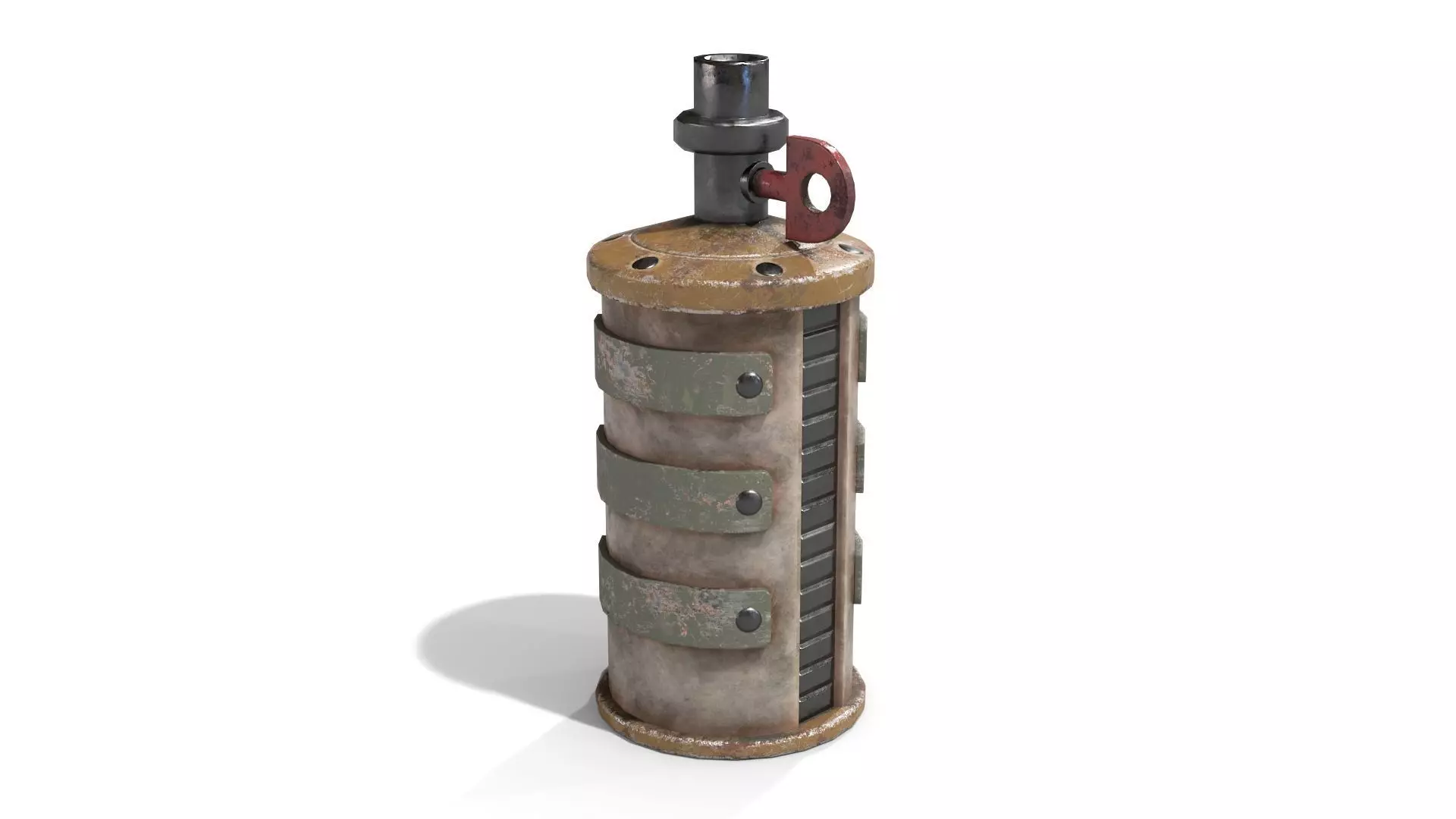 Homemade Grenade Low-poly 3D model_0